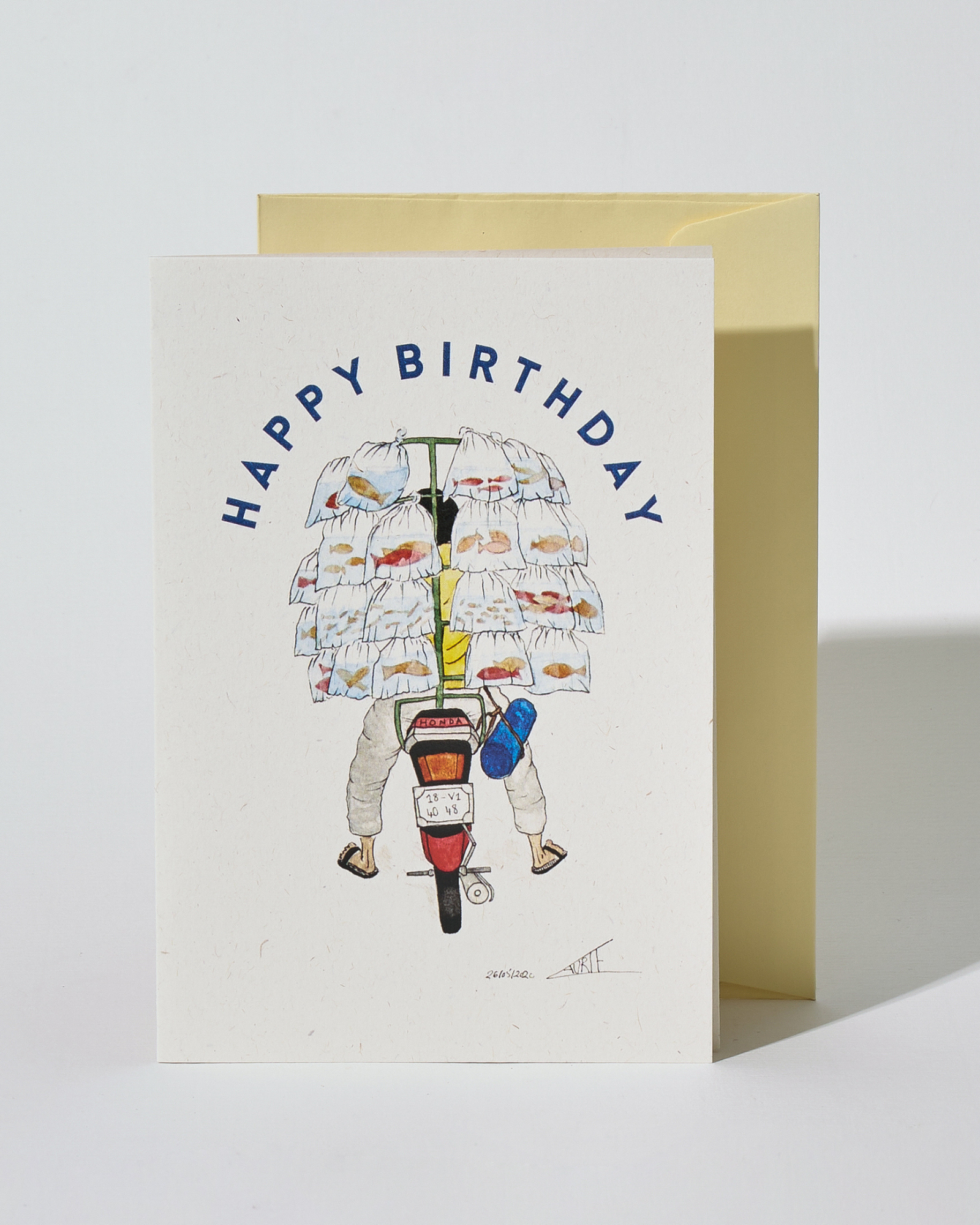 Fish Vendor Happy Birthday Card