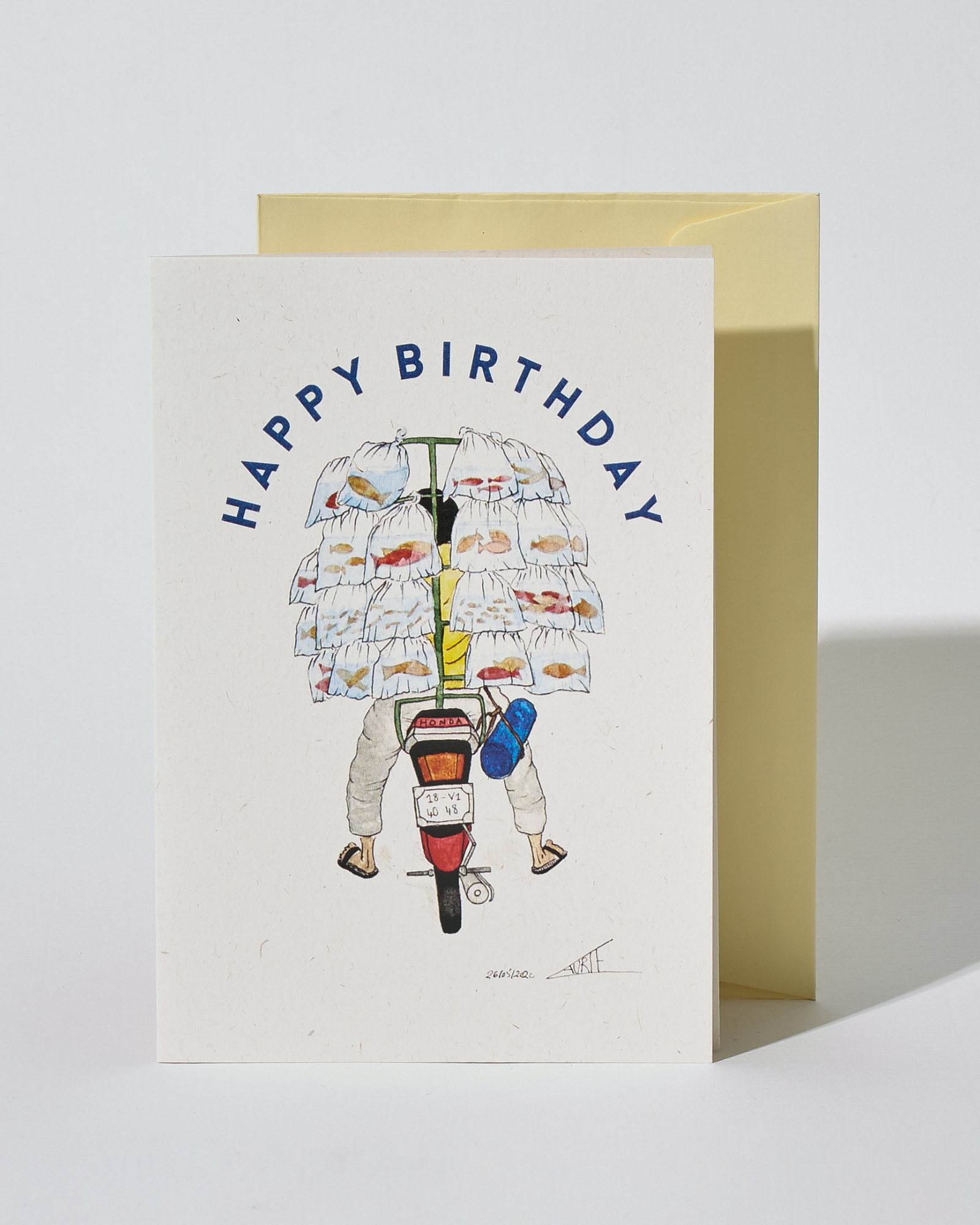  Fish Vendor Happy Birthday Card 