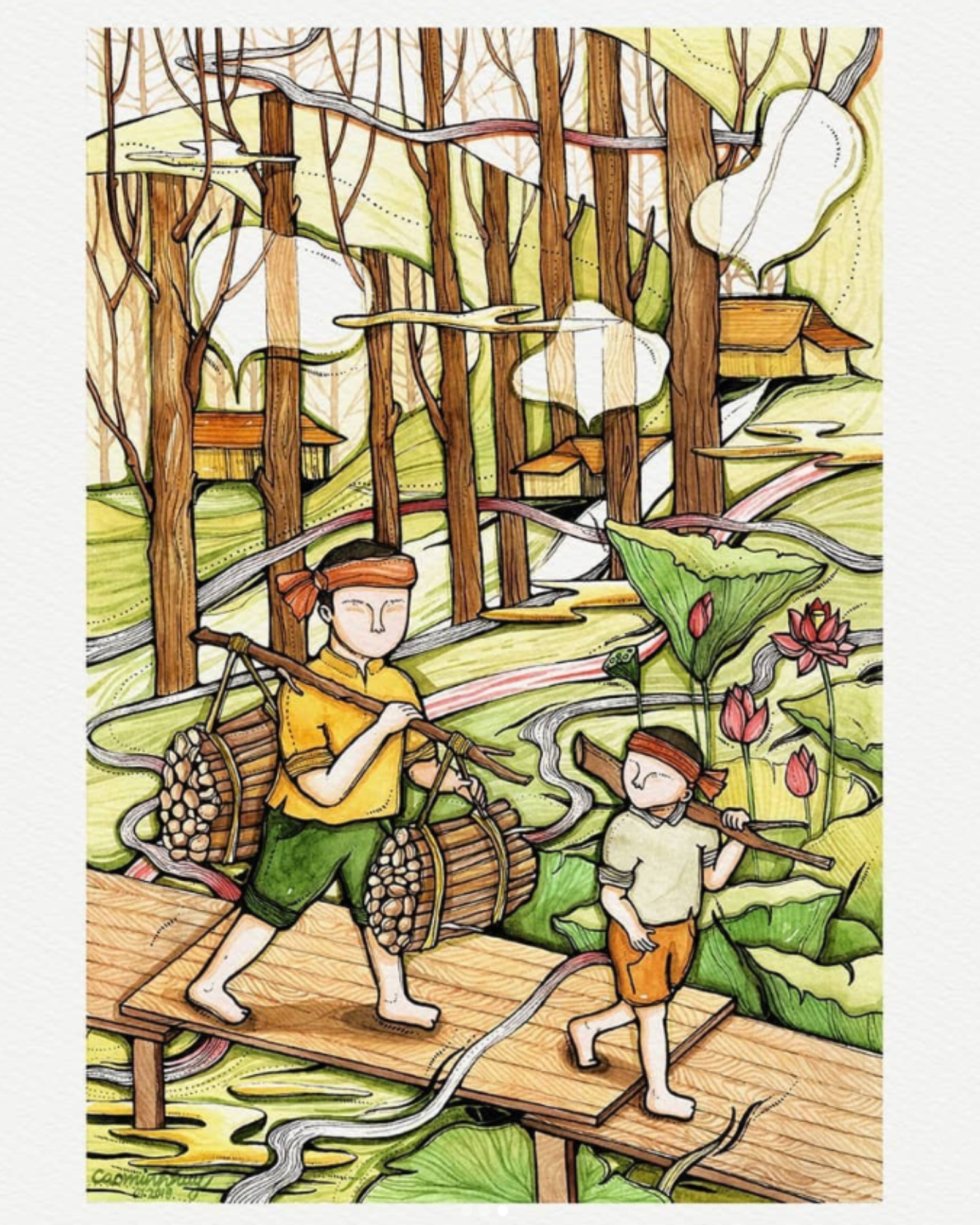 Woodman Postcard - Tiều