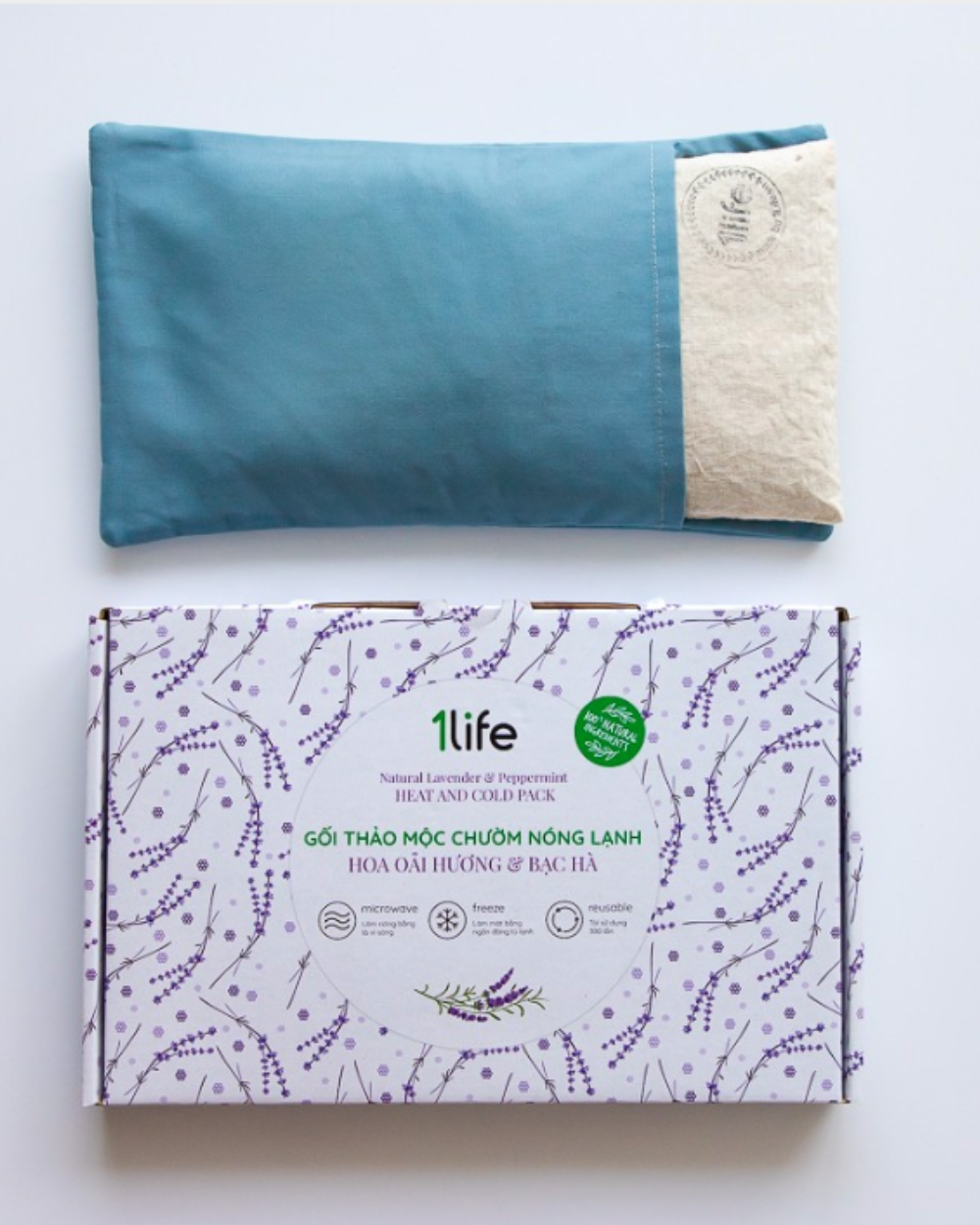  Lavender Herbal Pillow - Gối Chườm Hoa Oải Hương 