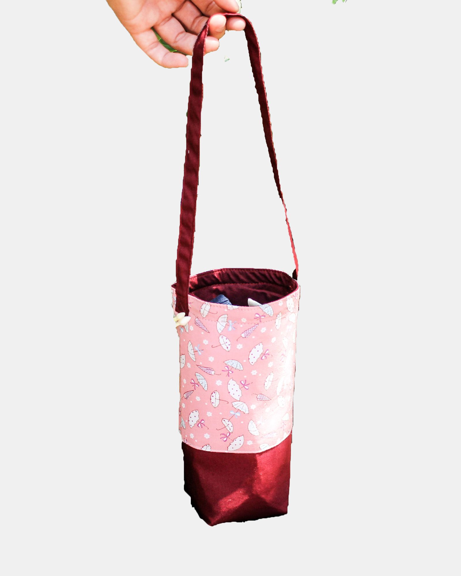 Pink Umbrella Bottle Bag