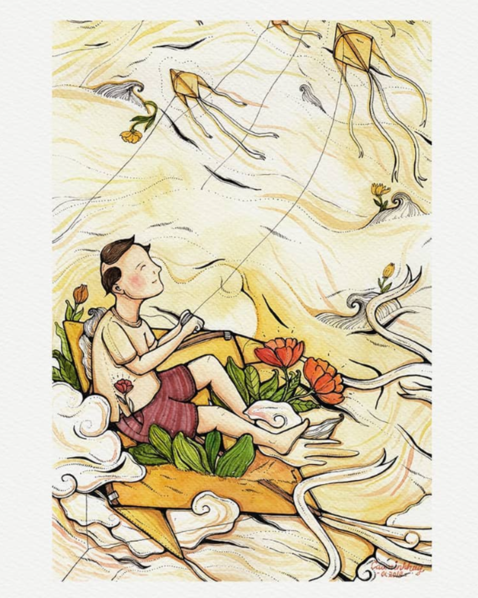  Kite In The Sky Poster - Diều Bay 