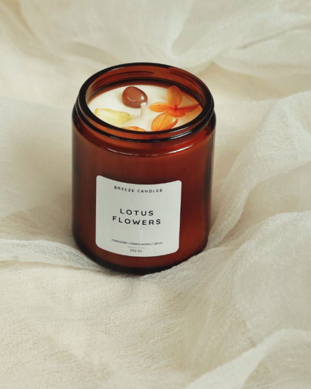 Lotus Flowers Scented Candle