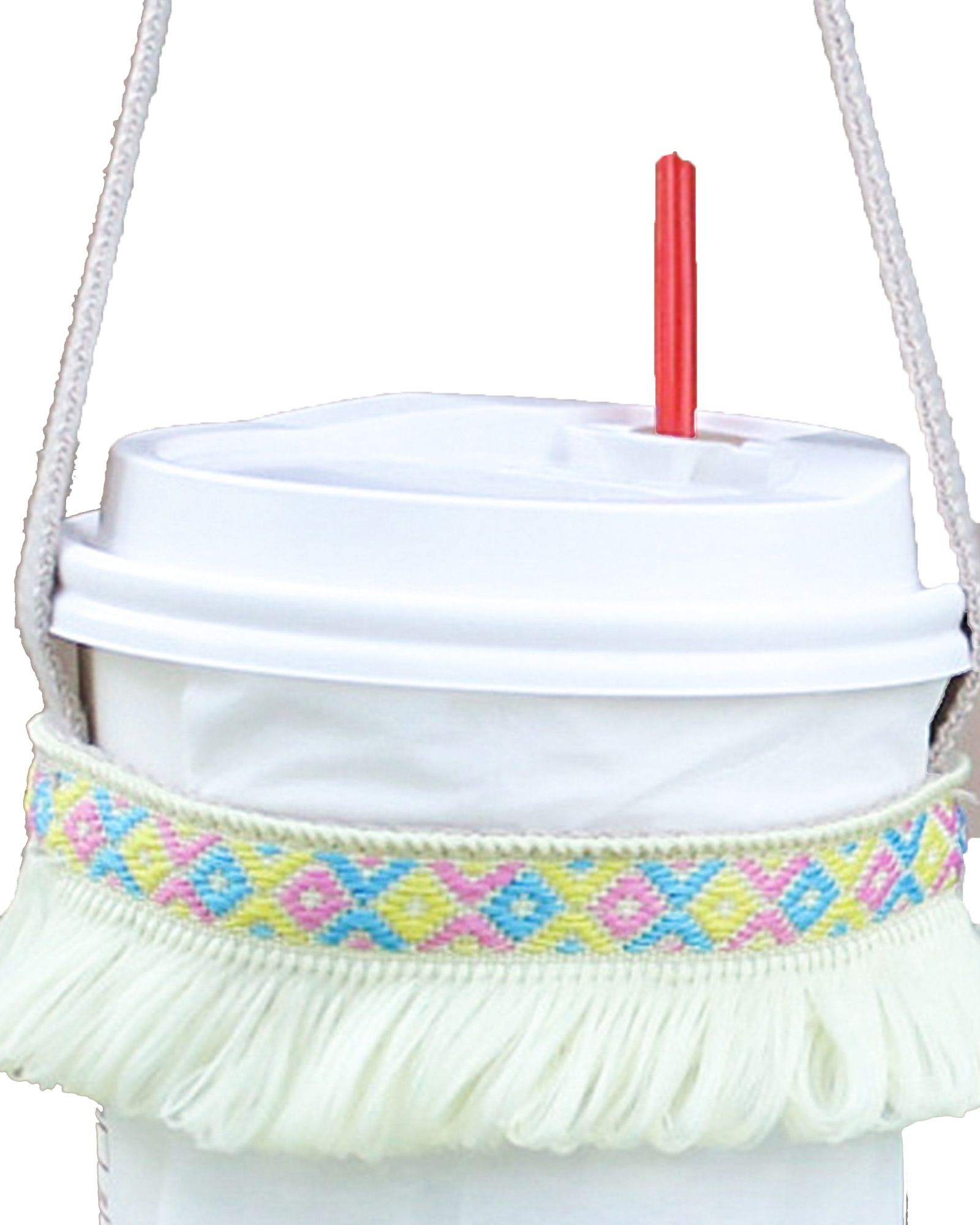 Yellow Ribbon Tassels Cup Holder