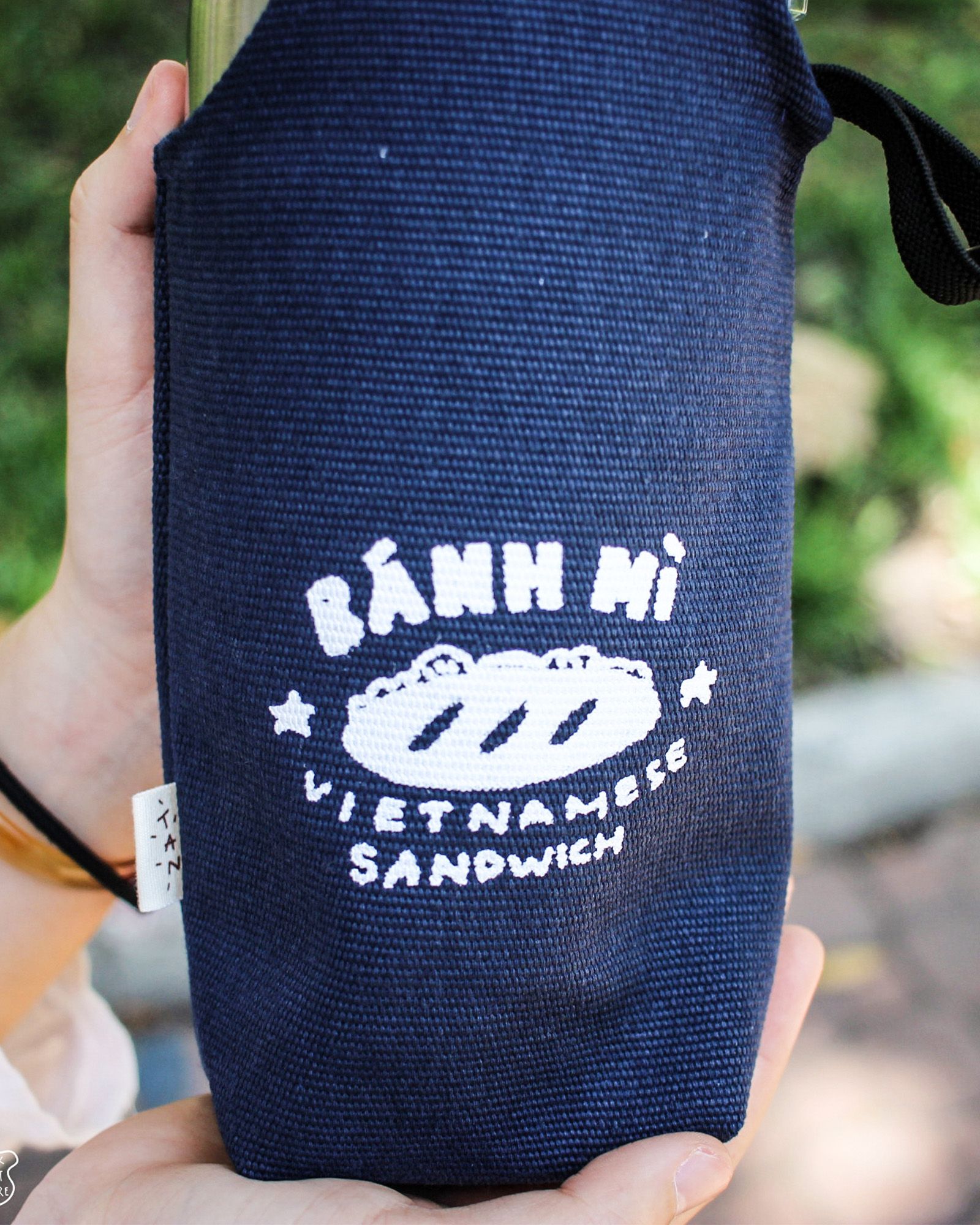  Blue - Bánh Mì Canvas One-strap Cup Holder 