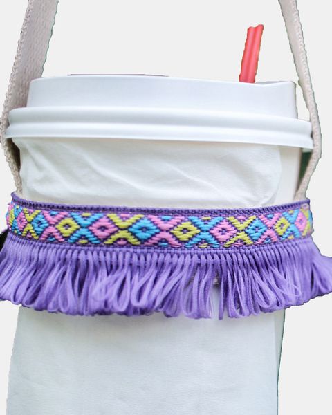  Violet Ribbon Tassels Cup Holder 