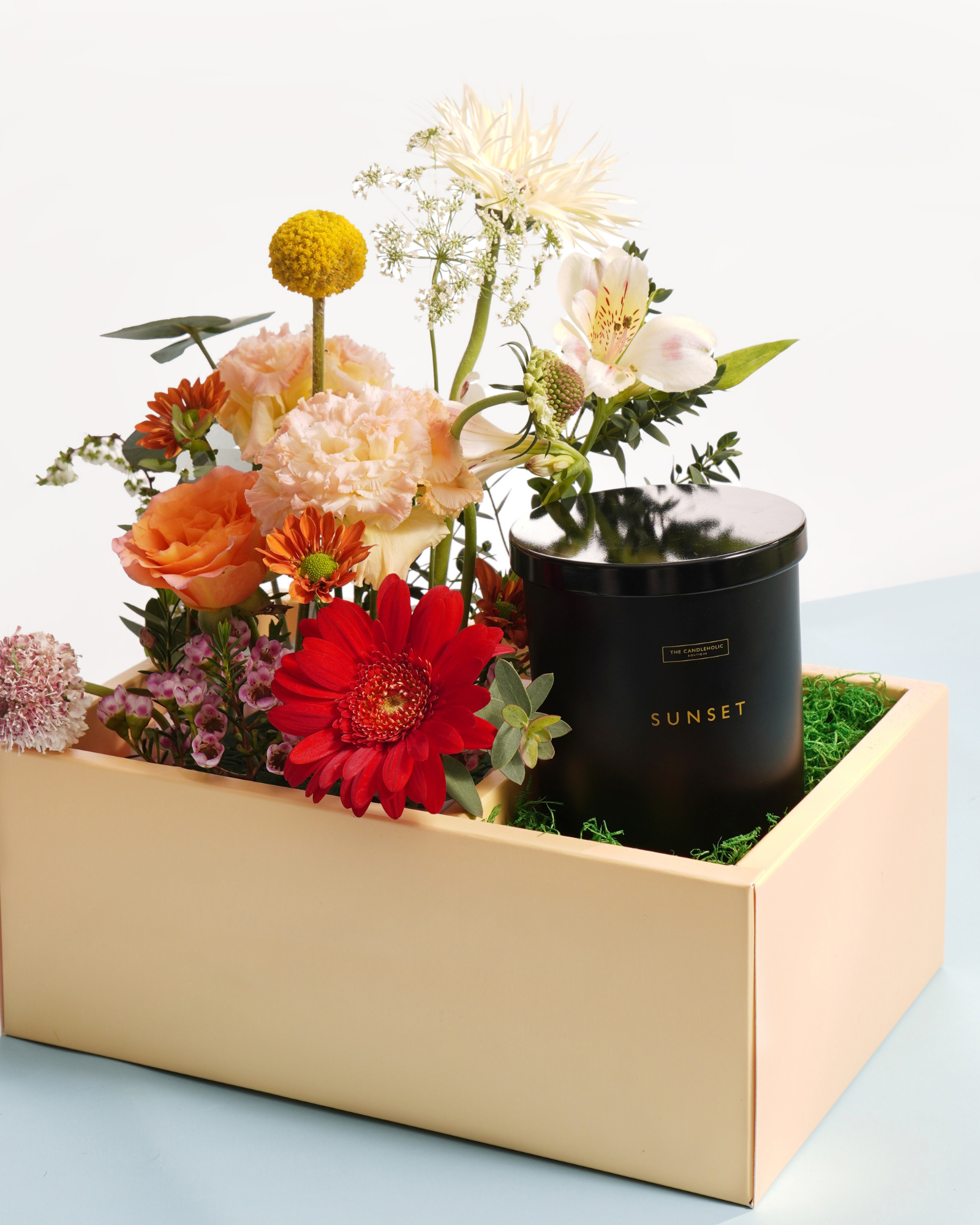  Flower Bouquet with Candle 2 | Set Hoa Tươi kèm Nến thơm | Quà tặng 8/3 