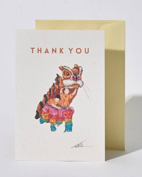  Tiger Dancers Thank You Card 