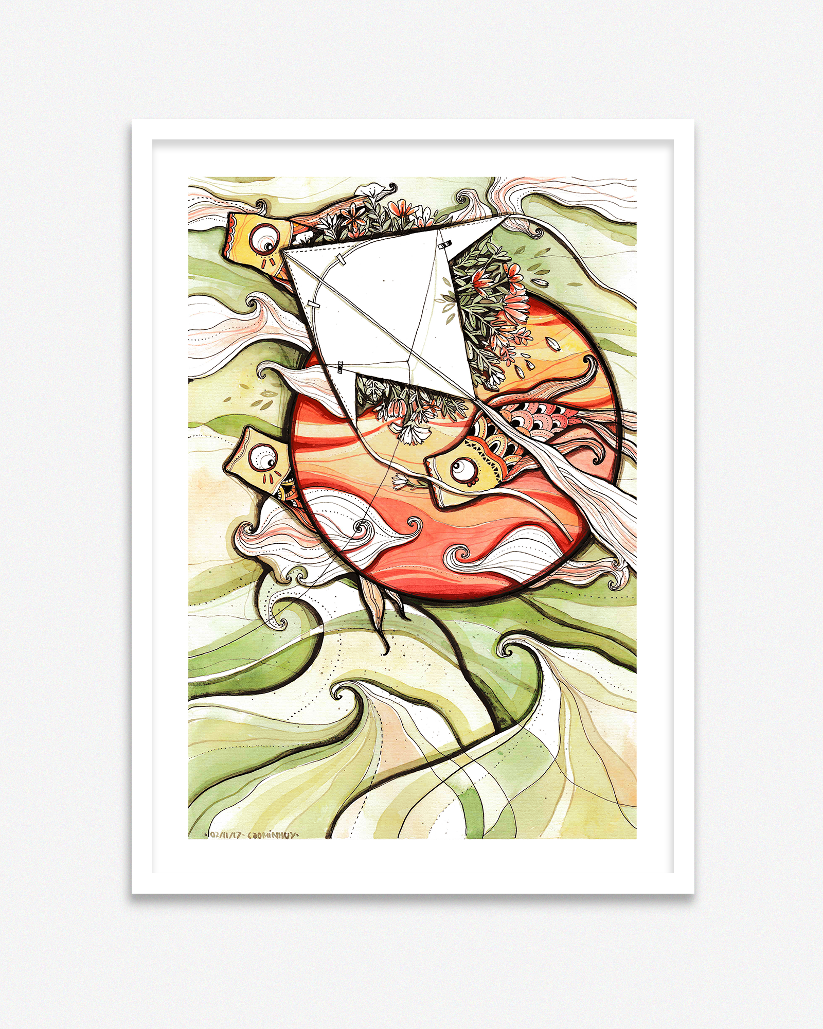 Kite In The Sky Poster - Diều Bay