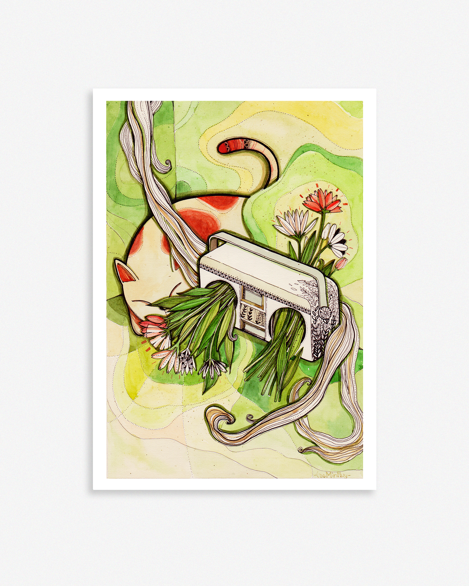 Radio Cat Poster - Mèo Radio