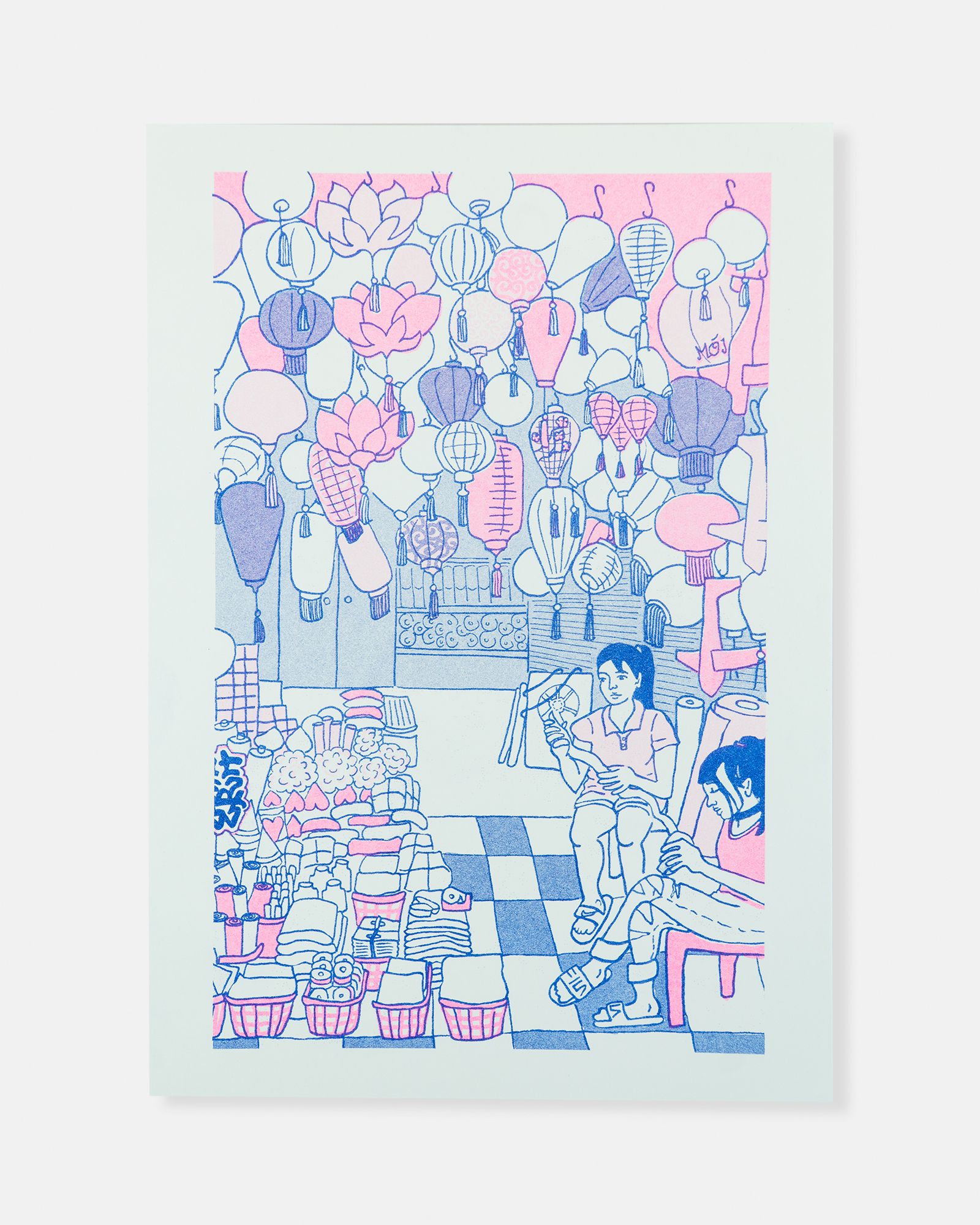 Lantern Shop Risograph Poster
