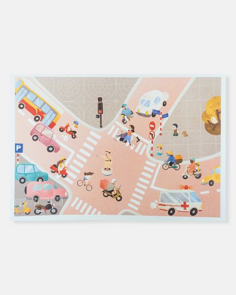  Traffic Risograph Poster 