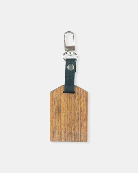  Wooden & Leather Keychain 