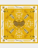  Yellow Butterfly Silk Scarf - Khăn lụa Yellow Butterfly 
