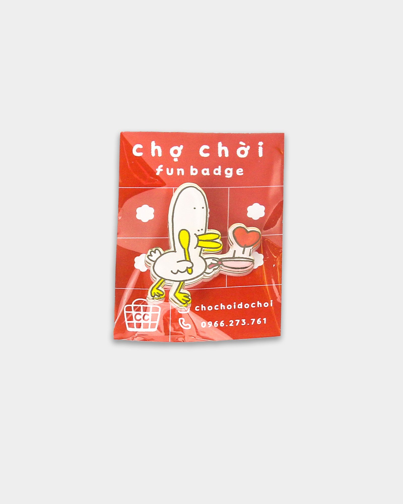 Heart Duck Pin - Pin Vịt nấu tim