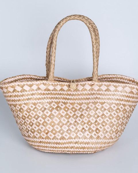  Eco-Friendly Seagrass Pattern Beach Bag 