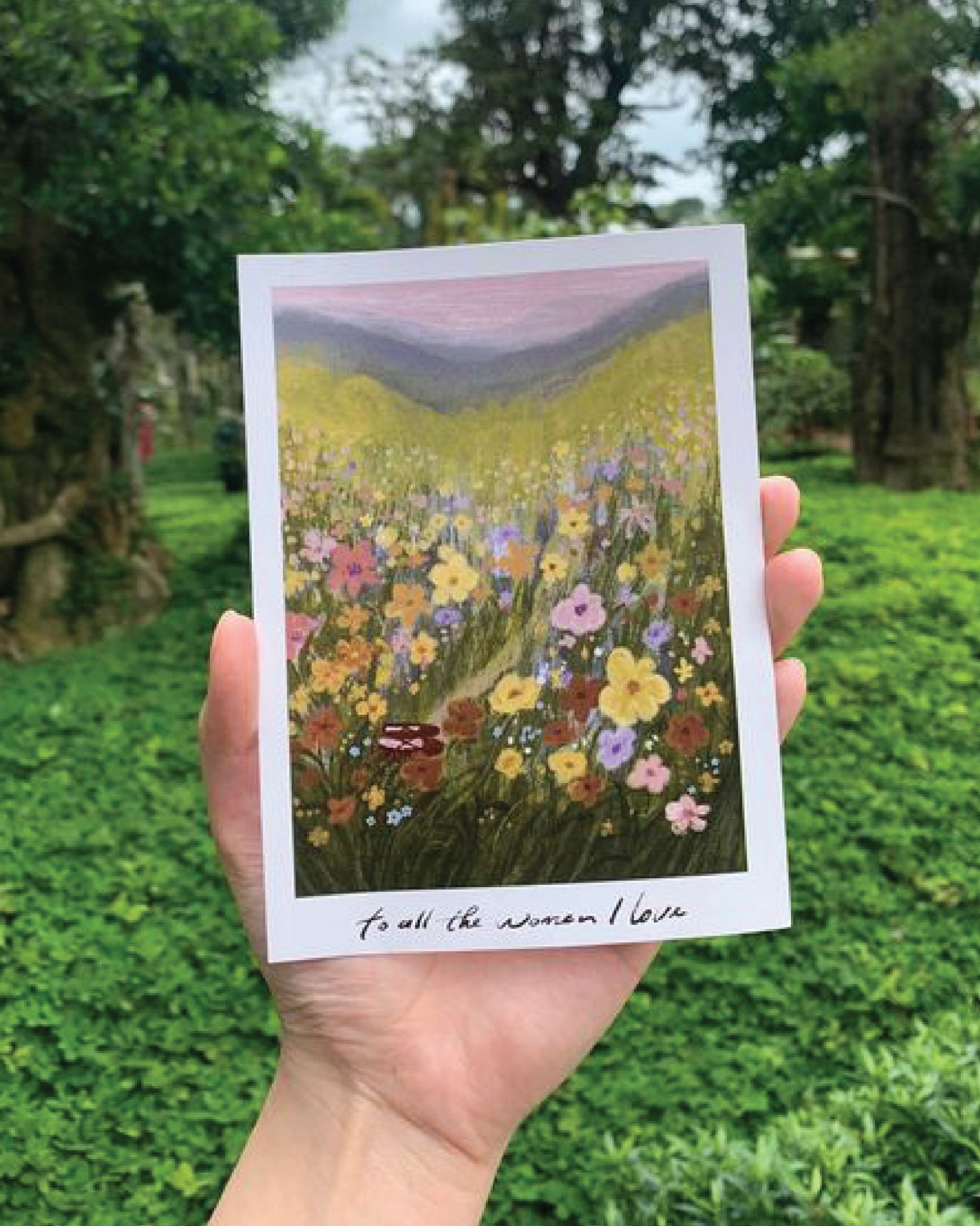 Postcard 8/3 - Flower garden