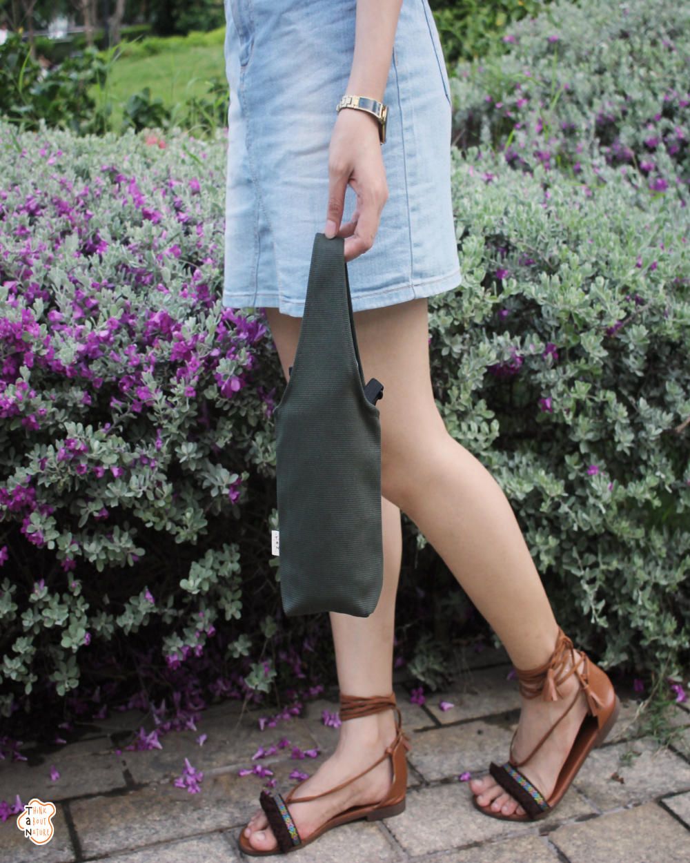 Canvas Blank - Green (Túi vải 1 quai - BC020)