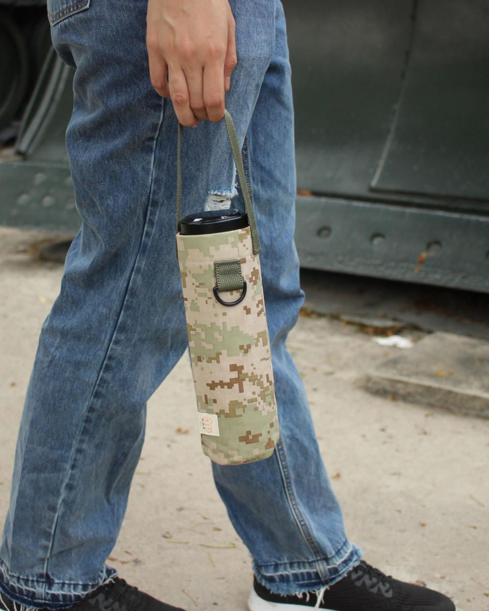 Light Brown Digital Marpat (Túi vải 1 quai - MS001)