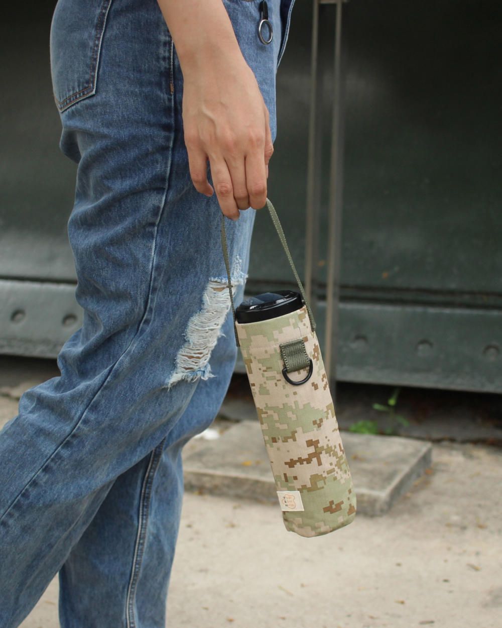 Light Brown Digital Marpat (Túi vải 1 quai - MM001)