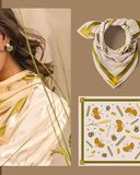  White Butterfly Silk Scarf - Khăn lụa White Butterfly 