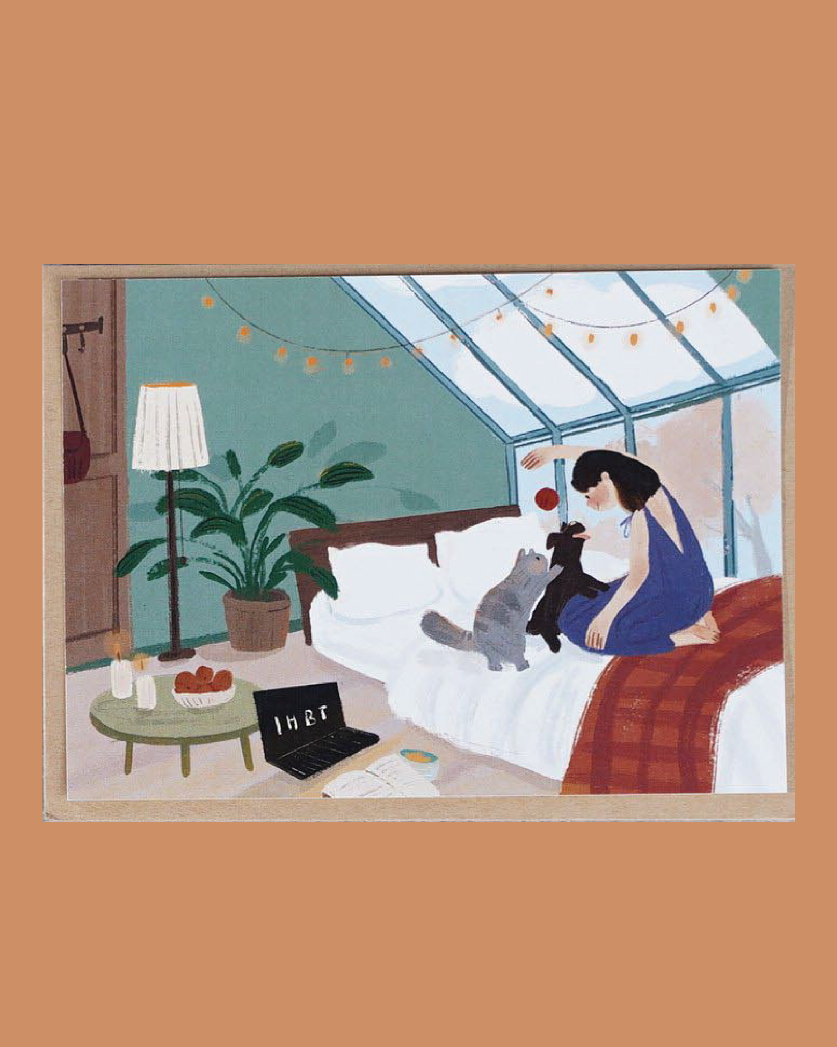 Girl And Pet Card