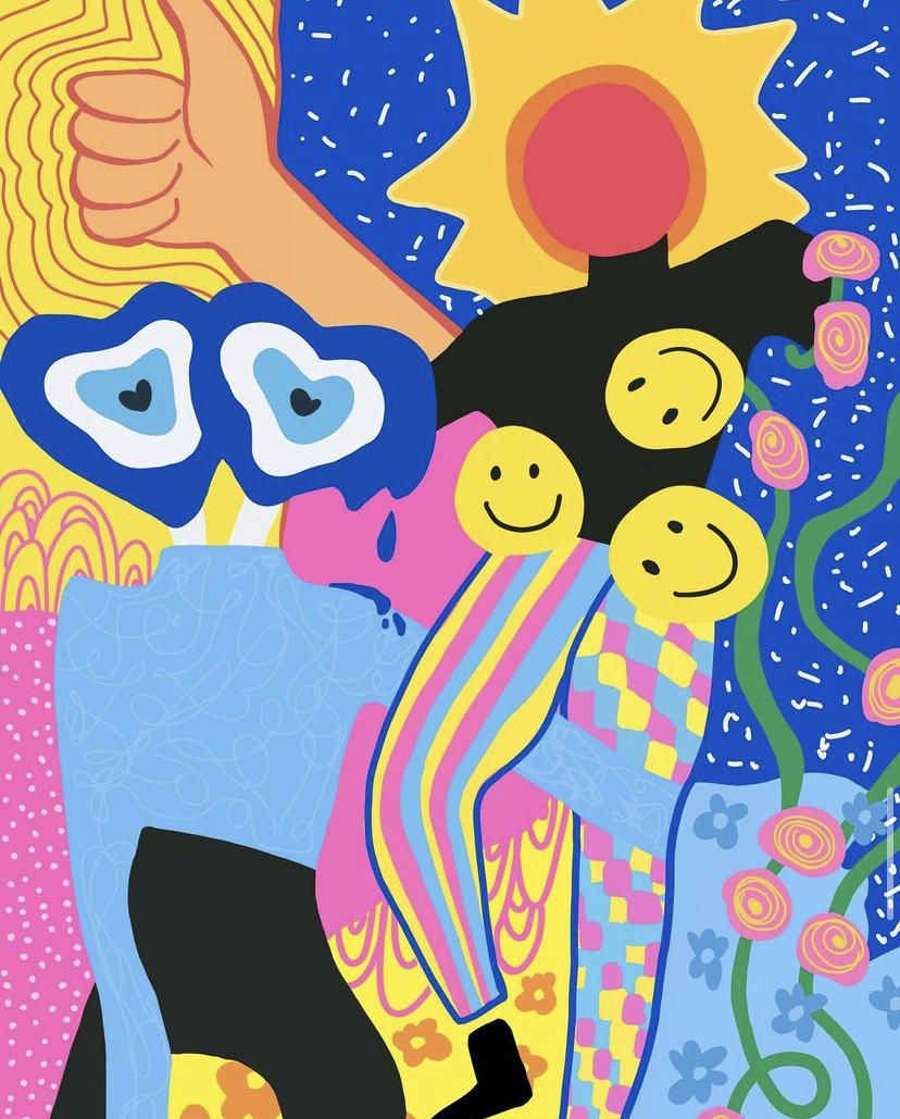 Doodles (bright) Print