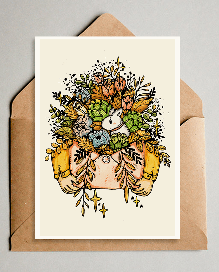 Flower Envelop Postcard - Bì thư Hoa