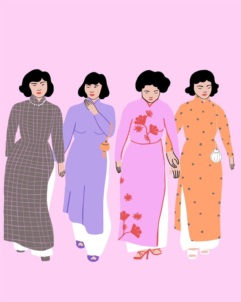 4 Ao Dai Girls