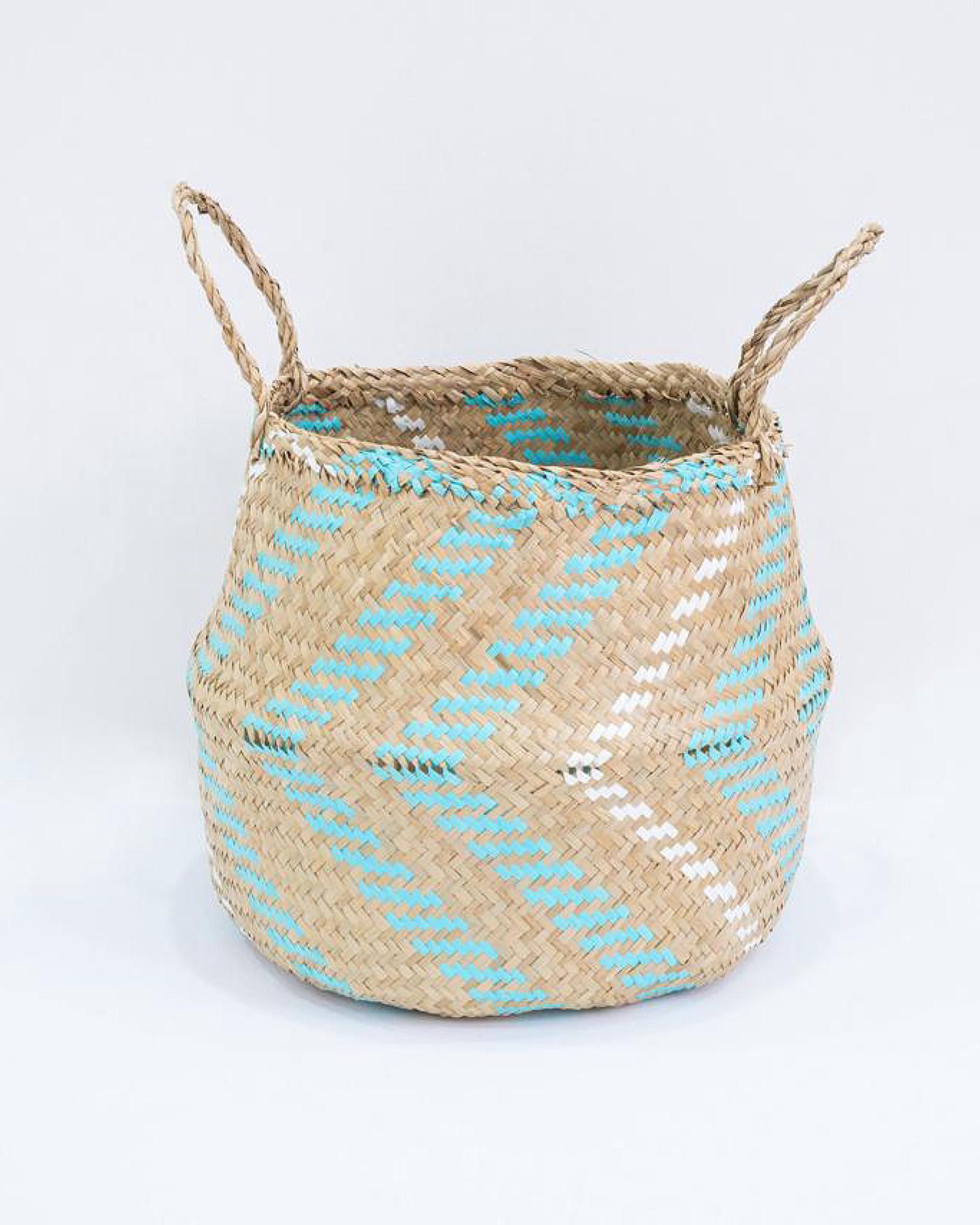 Eco-Friendly Seagrass Storage Pattern Basket