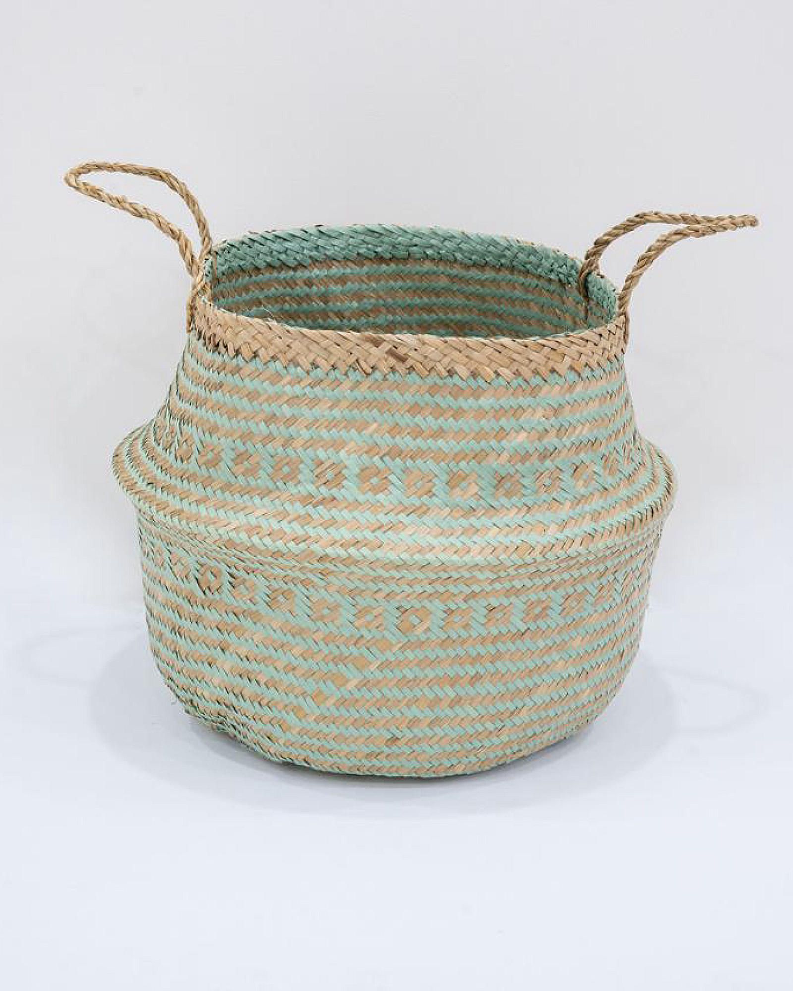  Eco-Friendly Seagrass Storage Pattern Basket 