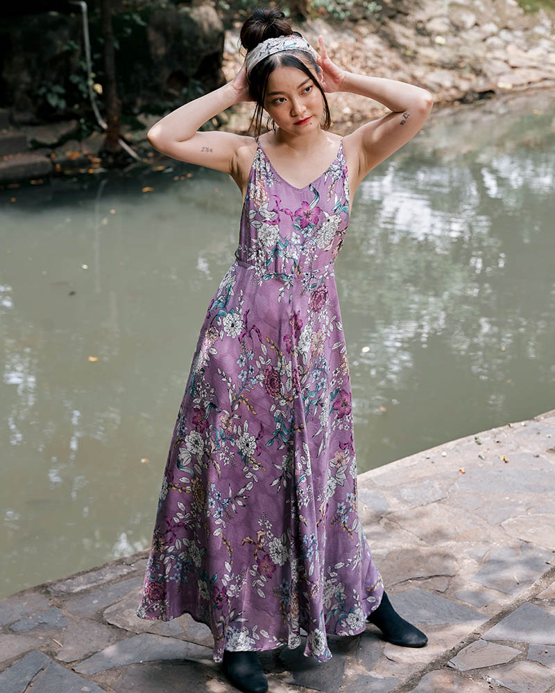 Eva Violeta Maxi Dress