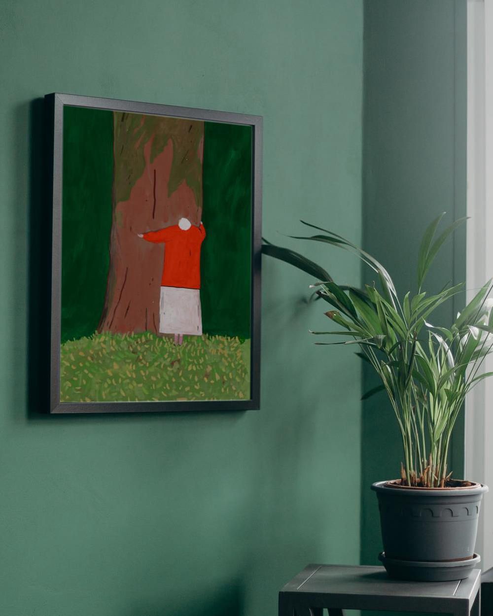 Bà Già Ôm Cây Art Poster
