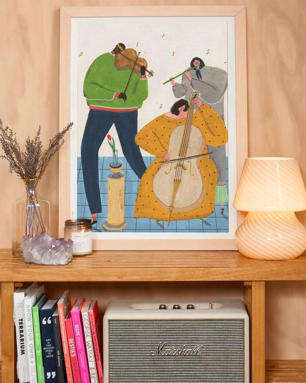 Ban Nhạc Và Bông Hoa Poster