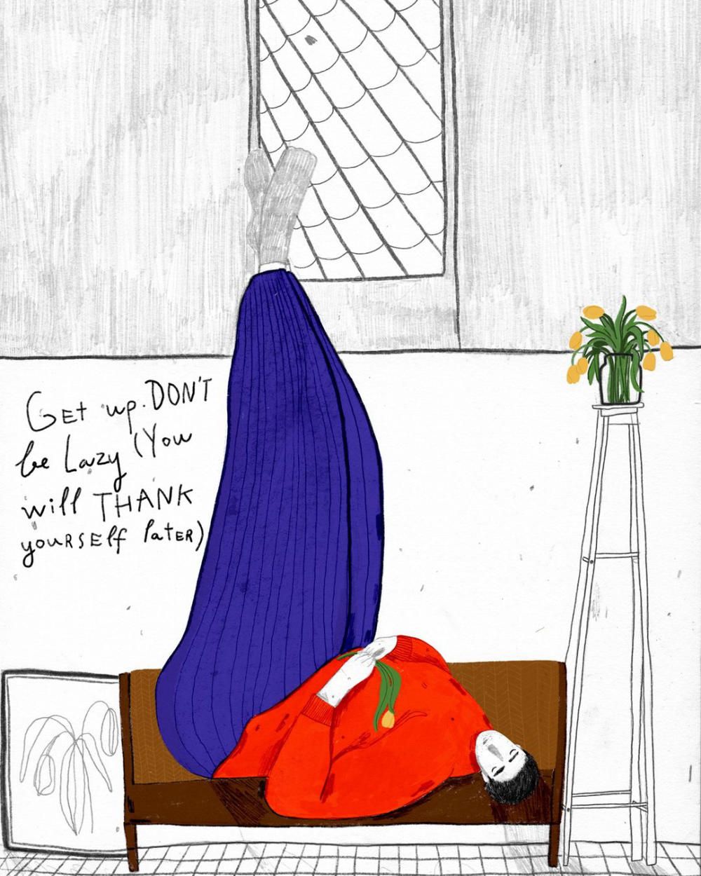 Don'T Be Lazy Postcard
