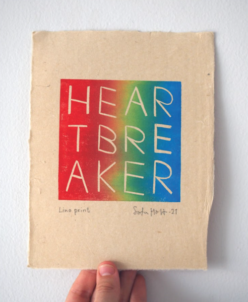  Heartbreaker Multicolour Block Printing 