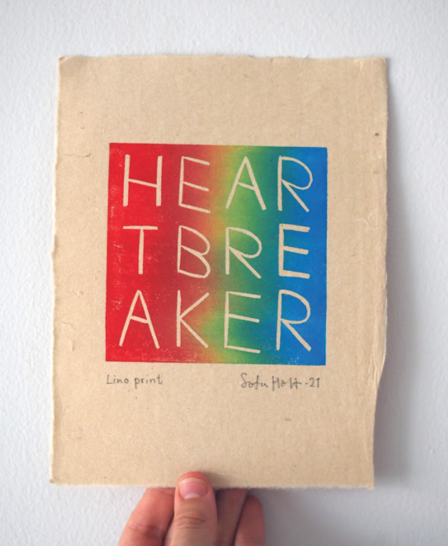 Heartbreaker Multicolour Block Printing