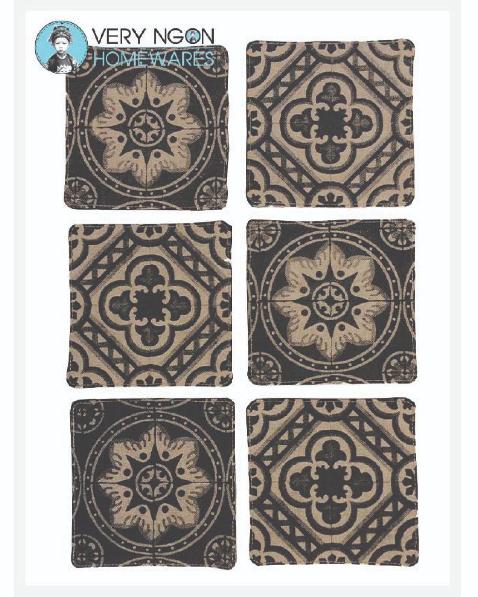 Coaster Sol Anciennes (Gach) Black Backing