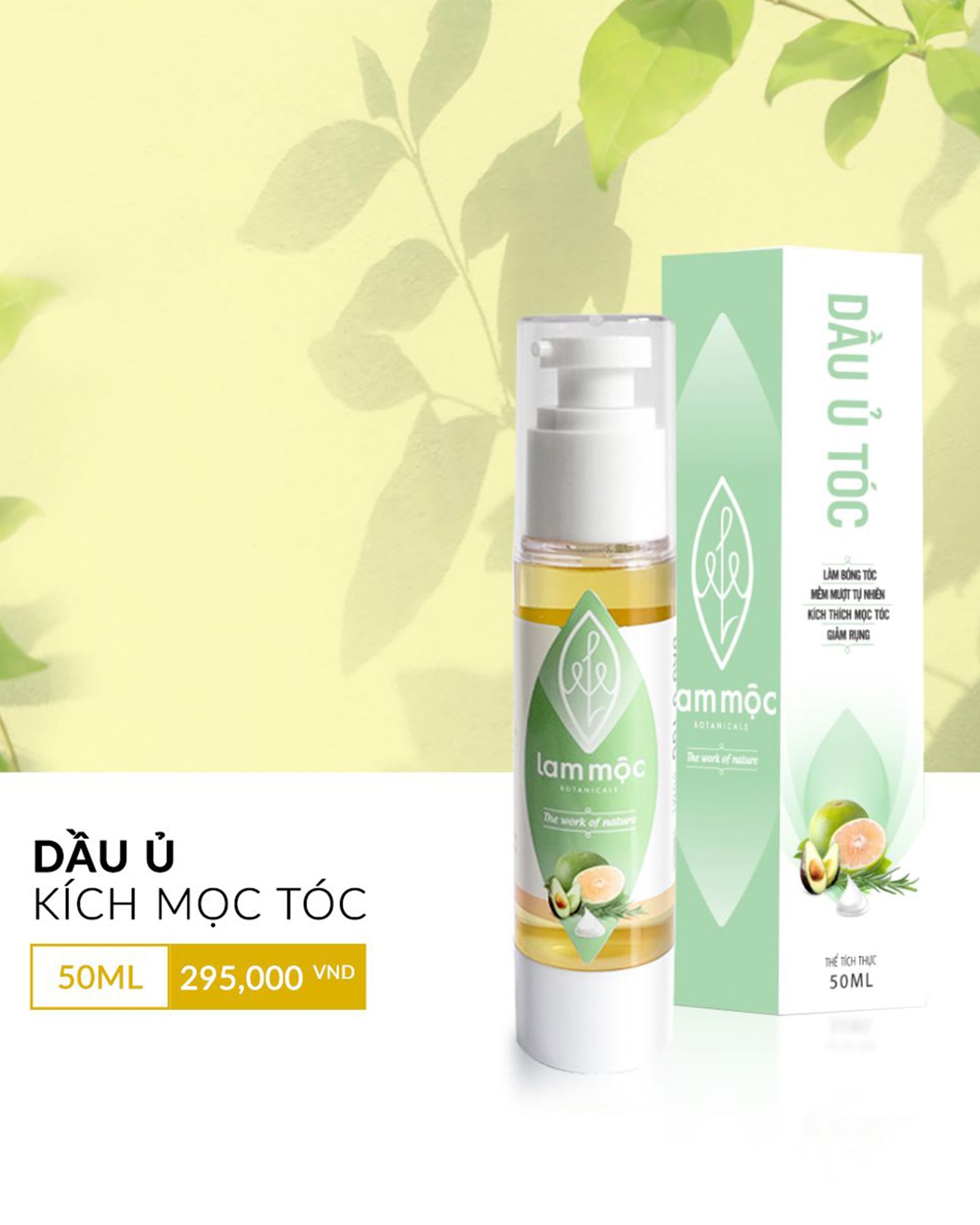 Botanical Hair Oil for Hair Growth - Dầu Gội Mọc Tóc