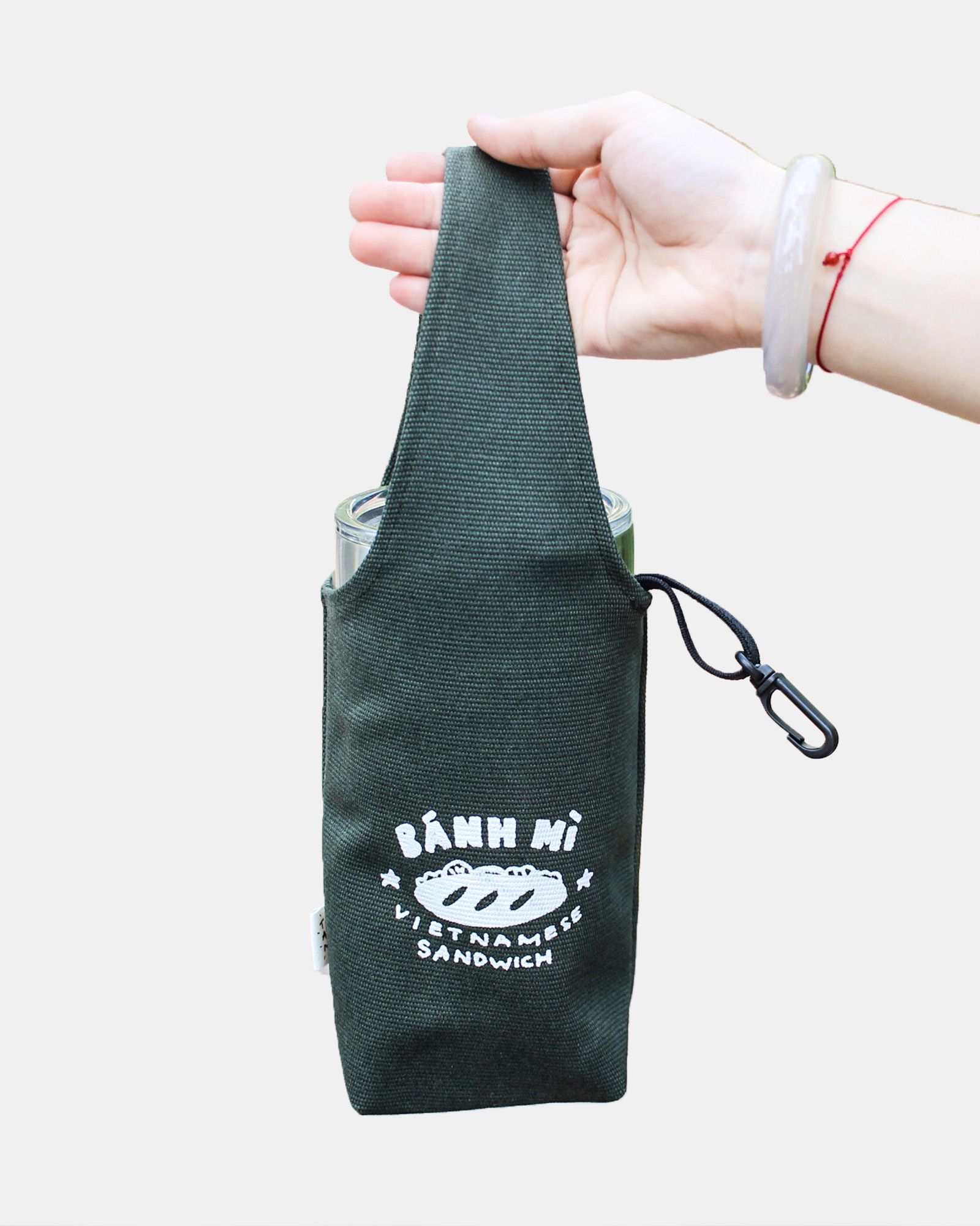 Green - Bánh Mì Canvas One-strap Cup Holder