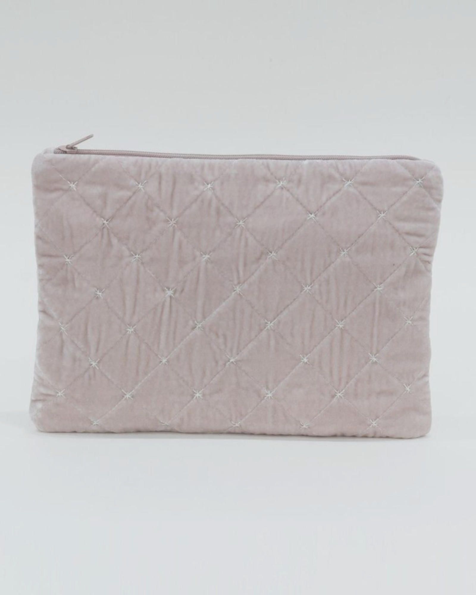 Velvet Embroidery Clutch