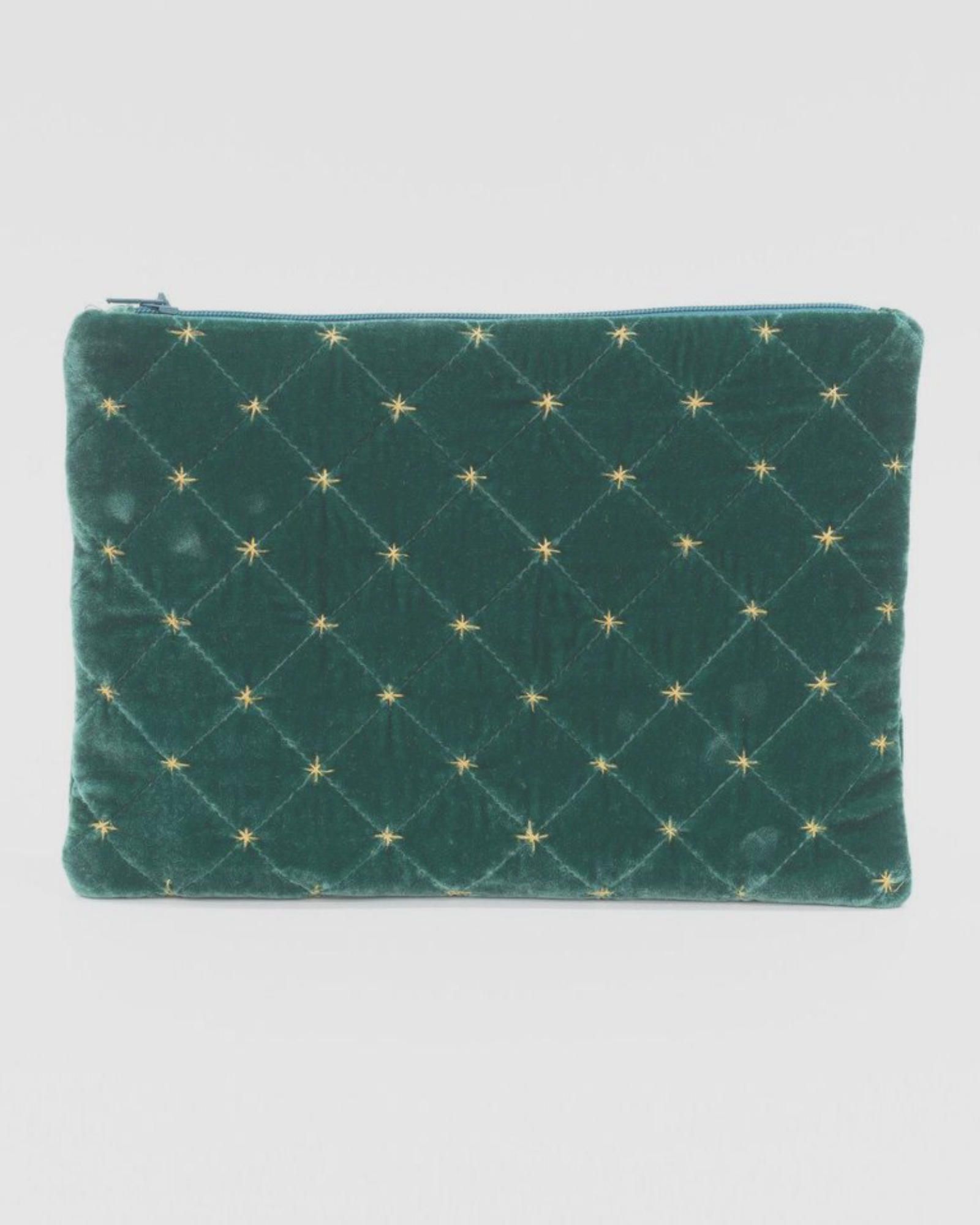 Velvet Embroidery Clutch