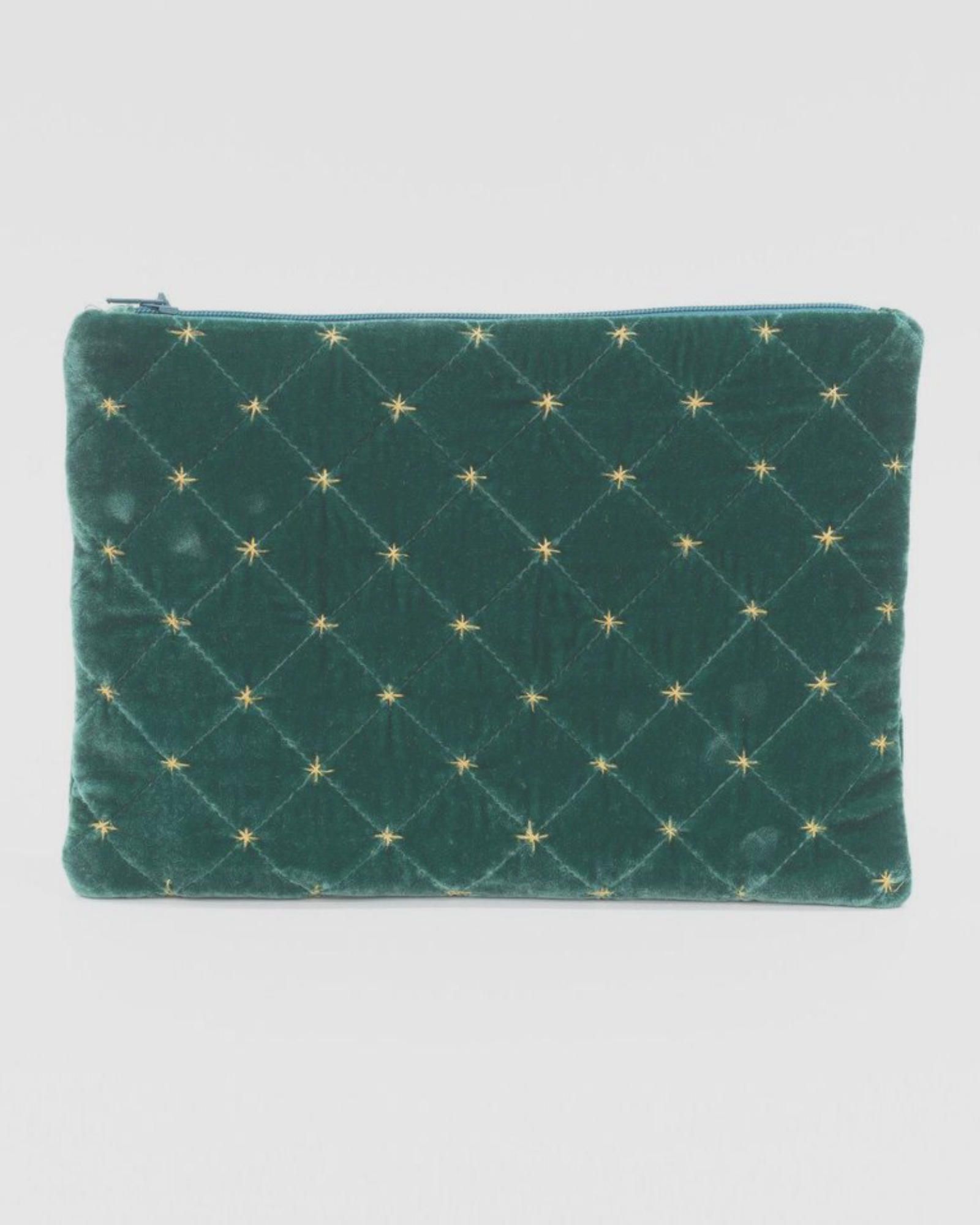  Velvet Embroidery Clutch 