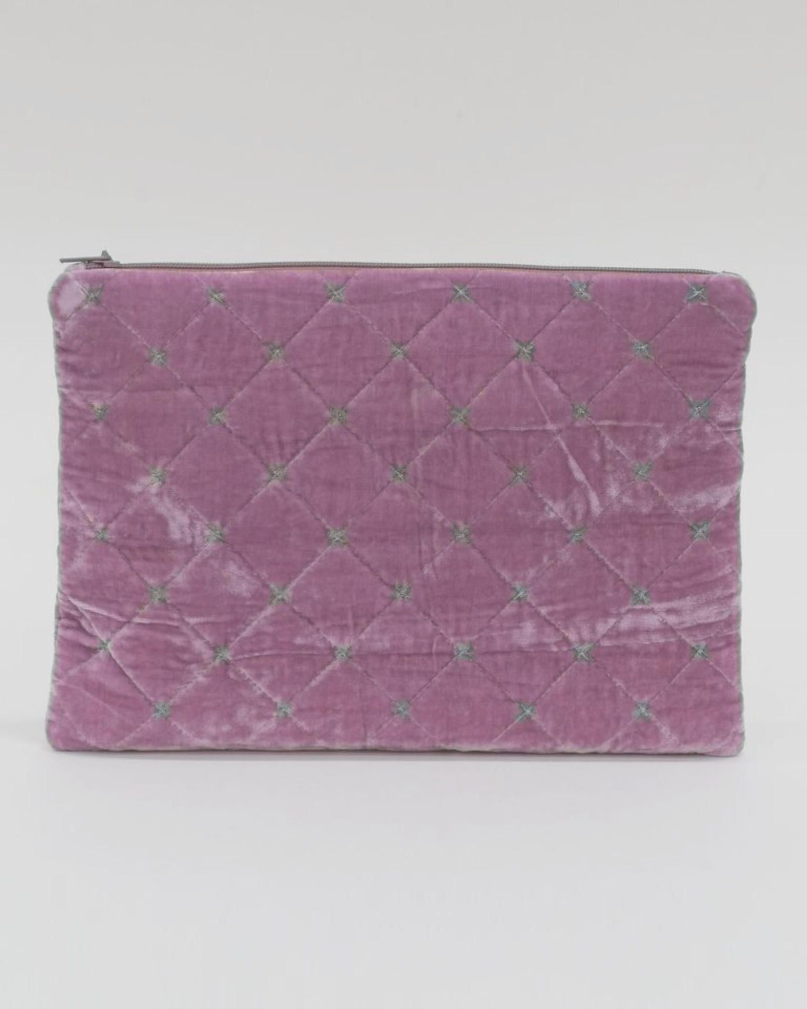 Velvet Embroidery Clutch