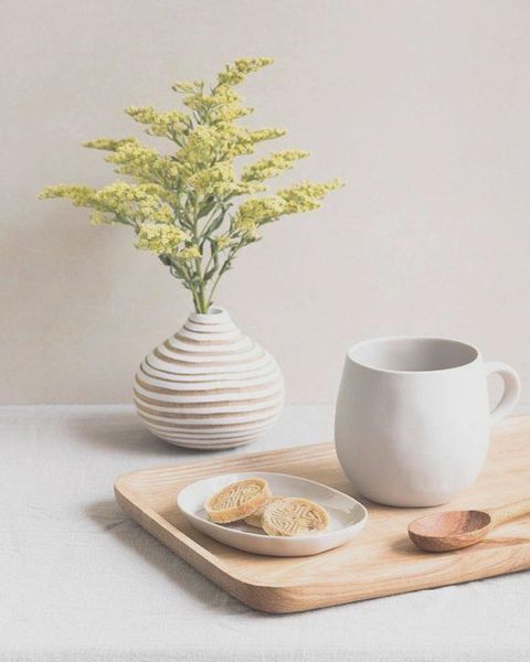  Striped Water Drop Wooden Vase 