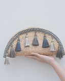  Halfmoon Long Tassel WH Clutch 