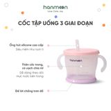  Cốc Tập Uống Nước 3 Giai Đoạn Kèm Nắp Ăn Snack Cho Bé Chất Liệu An Toàn 