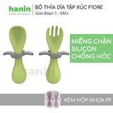  Bộ thìa dĩa ăn dặm FIORE có chặn chống hóc cho bé 