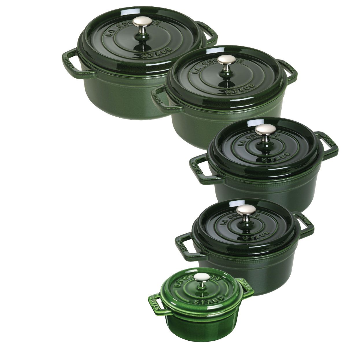 Nồi Gang Staub Tròn Xanh Rêu