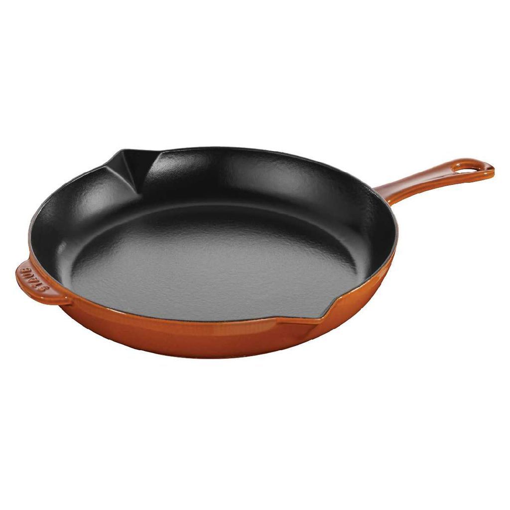  Staub - Chảo Gang Tròn Có Tay Cầm Màu Nâu Vàng - 30cm 